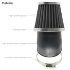 Evermotor Motorcycle Air Filter, 41mm 42mm 43mm Filter for 50cc 70cc 90cc 110cc 125cc 150cc Carb Filter GY6,Moped,ATV