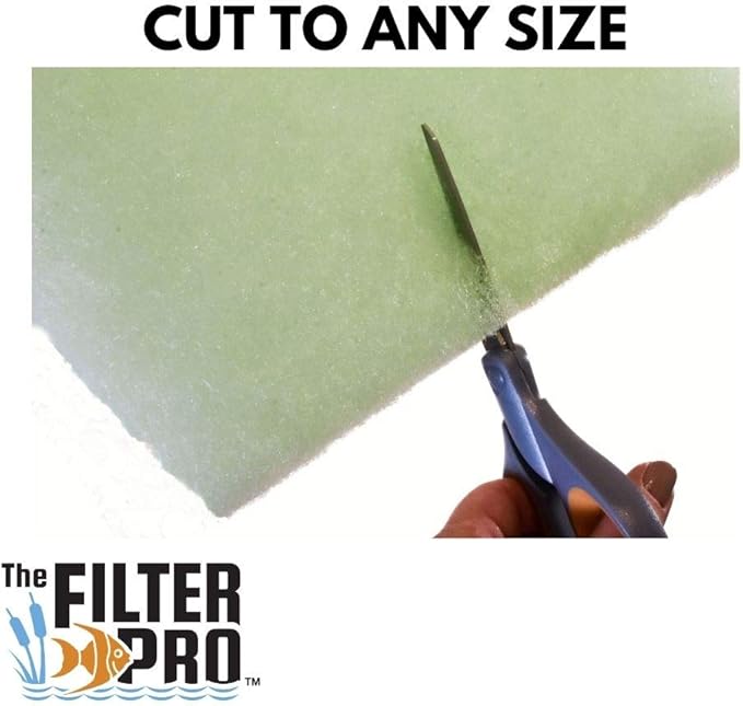 Lime Green Fine Filter Media, 1" Thick, 28" x 120" Roll, Perfect for Aquariums, Ponds or Water Gardens, Made in USA