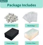 4 Set of Three-Stage Filtration Tank Filter Maintenance Kit, Replacement for AquaClear 70 Power Filter, Fish Tank Filter for 40- to 70-Gallon Aquariums