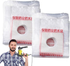 Electric Hammer Dust Bag – Drill Dust Sealr, Hole Saw Catcher | 100PCS Fine Particlle Trap for AC Installation, Wall Cut Dust Barrier Pouch, Compact Vacuum Collector Kit for Plasterboard Drilling Jobs