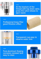 2 Pcs Water Oil Separator Mini in-Line Air Filter, 1/4 Inch NPT Inlet and Outlet Airbrush Filter Moisture Separator - Use on Compressor Air Line Hose, Air Tools, Paint Spray Guns