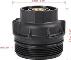 X AUTOHAUX Black Car Oil Engine Filter Housing Cap Cover Assembly 15620-36020 for Toyota Avalon Camry Highlander RAV4 for Lexus IS250 IS350 GS200t GS350 GS450h RX350