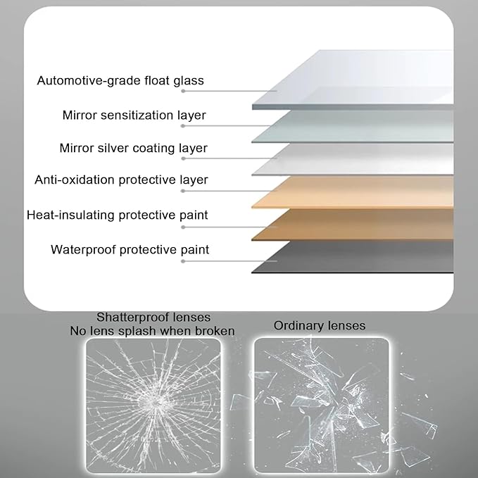Bathroom Mirror with LED Lights，LED Bathroom Mirror，Smart Lighted Bathroom Mirror for Wall，Energy-Saving LED Smart Mirrors，with Demister Pad，Three-Color Light(H75*W100cm/H29.5*W39.4IN)