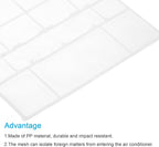 PATIKIL Air Conditioner Filter Replacement 332mm x 283mm, Plastic Air Filtering Screen with Filter Foam for HVAC, White