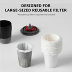 Disposable Coffee Filters for My K-Cup, K-Carafe, Cuisinart SS-RFC and Other Large Reusable Filter Cups (White 100 Count)