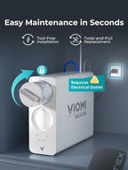 VIOMI® PFAS Reduction Reverse Osmosis System, NSF/ANSI 372&53&42 Certified, 9 Stage & 48 Months Filter, Tankless RO Water Filtration System Under Sink, 800G, Smart LED Reminder, Incl. 1 Extra Filter