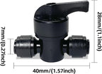 5 Pack Quick Connect 1/4" Drip Irrigation Shut Off Valve, Universal Drip Irrigation Tubing Coupling Valve, Leak Free Connector Locking Fitting for Sprinkler or Drip Irrigation System