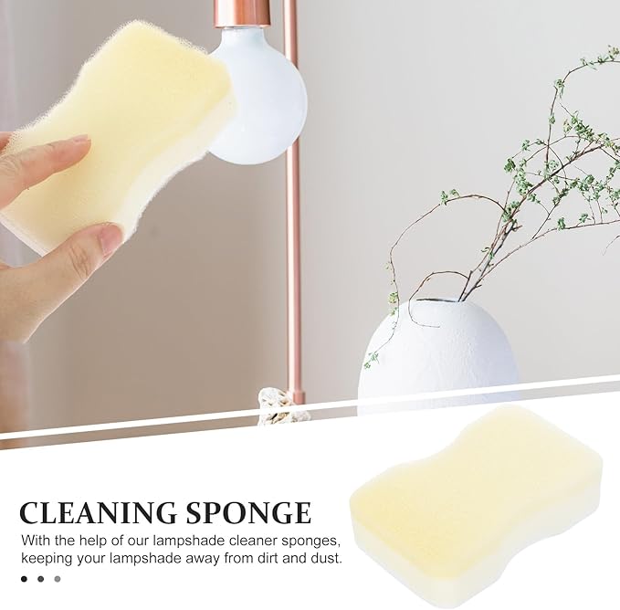 TEHAUX 15pcs Lampshade Cleaning Sponges Set, Dry Dust and Pet Hair Removal Fabric Cleaner, Reusable Lampshade Dust Sponge for Household and Curtain Care