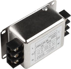 Single-Phase Two-Stage Power Supply Filter for Industrial Equipment — Conducted Noise Suppressor, Compact Chassis Mount, Alloy Housing, 250V, 3A/6A/10A/20A(6A)
