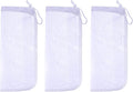 ALEGI Media Filter Bag Aquarium Extra Fine,Reusable 180 Micron Drawstring Mesh Filter Bags for Very Fine Resins Filter (10"*3.9" (3 Pack))