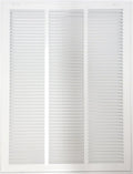 HVAC Premium 18'' X 24'' Steel Return Air Filter Grille for 1'' Filter - Easy Plastic Tabs for Removable Face/Door - HVAC Duct Cover - Flat Stamped Face - White [Outer Dimensions: 20 5/8"w X 26 5/8"h]