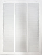 HVAC Premium 18'' X 24'' Steel Return Air Filter Grille for 1'' Filter - Easy Plastic Tabs for Removable Face/Door - HVAC Duct Cover - Flat Stamped Face - White [Outer Dimensions: 20 5/8"w X 26 5/8"h]