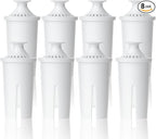 AQUA CREST Replacement for Brita® Water Filter, Pitchers and Dispensers, Classic OB03, Mavea® 107007, and More, NSF Certified Pitcher Water Filter, 8 Count