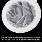PATIKIL 9"x6" Food Filter Strainer, 450 Mesh Kitchen Mesh Filters Strainers Fine Mesh Sieve with Handle for Filter Juice Coffee Soy Milk, White