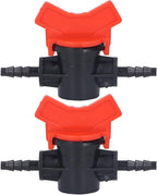 Regulator ABS Plastic Liquid Control Stop Valve for Domestic Water Pumps Solar Water Heaters Construction Sites 2PCS Straight Through Valve (4MM regulator)