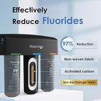 Waterdrop TSB 8 Layer Under Sink Water Filter, Reduces PFAS, PFOA/PFOS, Fluoride, Chlorine, Bad Taste & Odor, with Dedicated Faucet, NSF/ANSI 42 Certified Element, Under Sink Water Filtration System