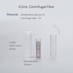 30kDa Ultra Centrifugal Filter Unit, 0.5mL, Regenerated Cellulose RC Membrane, Snap Caps (24/PK)