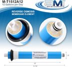 APPLIED MEMBRANES INC. 12 GPD Reverse Osmosis Membrane | RO Membrane Water Filter Replacement for Reverse Osmosis Water Filtration System | 1.5” x 12” Universal Compatibility | Made in USA