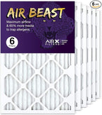 AIRx Filters 16x25x1 Air Filter MERV 11 Pleated HVAC AC Furnace Air Filter, Air Beast 6-Pack Made in the USA