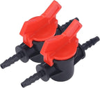 Regulator ABS Plastic Liquid Control Stop Valve for Domestic Water Pumps Solar Water Heaters Construction Sites 2PCS Straight Through Valve (4MM regulator)