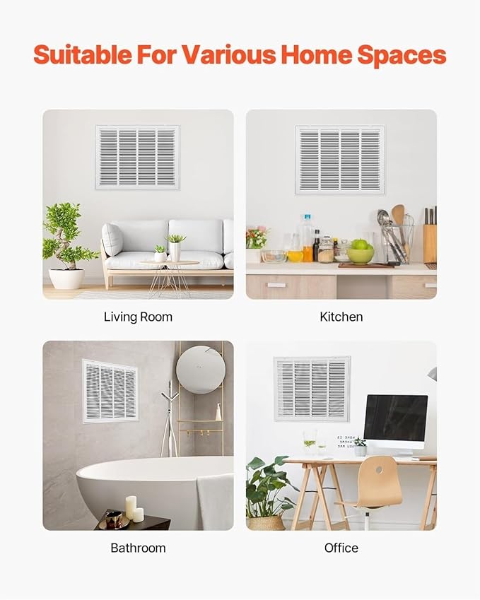 Decorative Return Air Grille Cover, Wall/Ceiling Vent Cover with Adjustable Design, Durables & Easy-to-Install for Home & Office, Cold Air Return Vent Cover(40x50in (102x127cm))