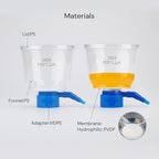 Pack of 18 Diposable Bottle Top Filter 500mL 0.2μm PVDF Hydrophilic Membrane