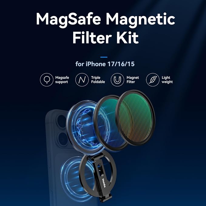 Haida Magnetic Filter Kit for iPhone (CPL, Mist Black 1/4, Filter Holder, Filter Case)