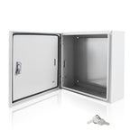 Electrical Box 16 x 16 x 6 Inch Indoor Outdoor Electrical Enclosure Box Steel Junction Box Wall Mounted Universal Electrical Project Box with Safety Locks and Mounting Plates