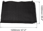 PATIKIL 47" x 39" Air Conditioner Air Filter Material, Plastic Dustproof Filtering Screen with Filtration Film for Air Conditioning, Black