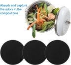 3 Pack Charcoal Filters for Compost Bucket, 6.7inch Compost Filter for Countertop Bin, Compost Pail Replacement Activated Carbon Charcoal Filters, Home Bucket Compost Bin Refill, Round
