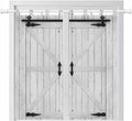 Farmhouse Wood Grain Bedroom Curtains 72 Inch Length, Window Curtains Tab Top, Vintage Country Barn Gate Grey Light Filtering Window Treatments Drapes 52"x72" 2 Panel