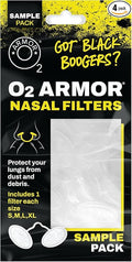 O2 Armor Nose Filters for Welders & Allergies - Nose Filter for Dust - Nasal Filters for Welding - Nose Dust Mask for Construction (Sample 4 Pack)