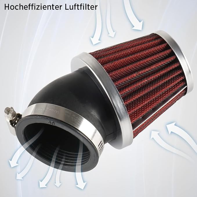 Evermotor Atv Air Filter, 48mm 49mm 50mm Carburetor Filter for 50cc 70cc 90cc 110cc 125cc 150cc Scooter, Quad Bike