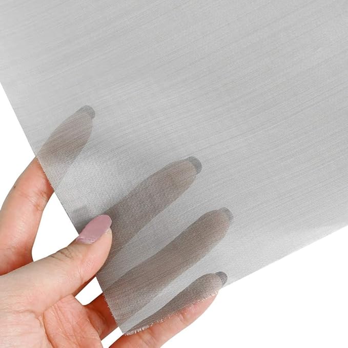 Stainless Steel Woven Wire Mesh 304 Stainless Steel Woven Wire Mesh 100 Mesh Filter Screen Sheet Heat-Resistant Tear Resistance Anti Mosquito Insect Mesh for Filter,Silver-1.2x6m