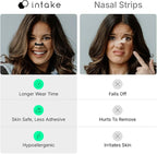 Intake Breathing Magnetic Nasal Strips Starter Kit (30 Count, Clear) - Boost Oxygen Intake, Reduce Snoring, Improve Sleep Quality - Sweat Resistant, Nasal Strips - Extra Strength Snoring Solution