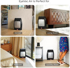 EyeVac Air 2-in-1 HEPA Air Purifier & Touchless Vacuum Automatic Dustpan - Ultra Fast & Powerful - Covers 600 Sq ft - Corded Canister Vacuum, Bagless, Automatic Sensors, 1000 Watt (Black/Black)