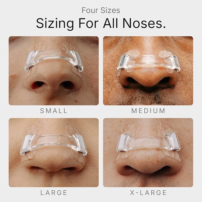 Intake Breathing Magnetic Nasal Strips Starter Kit (30 Count, Clear) - Boost Oxygen Intake, Reduce Snoring, Improve Sleep Quality - Sweat Resistant, Nasal Strips - Extra Strength Snoring Solution