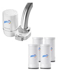 [Alkaline] Waterdrop Water Filter for Sink Faucet, Filter Life Reminder, 320 Gallon Tap Water Filter for Kitchen Sink, NSF Certified Reduces Chlorine, Faucet Mount Water Filtration System, 4 Filter