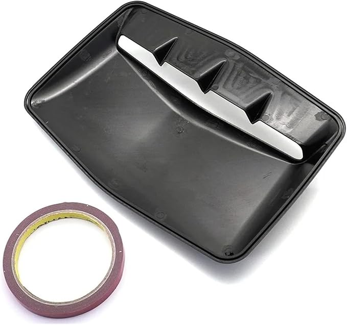 Universal Car Hood Scoop Air Flow Intake Decorative Turbo Bonnet Vent Cover Compatible With Audi And BMW Compatible With VW And Civic(Black)