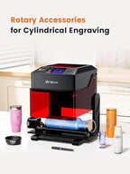 AlgoLaser 10W Portable Laser Engraver Machine: Smart Laser Engraver/Cutter with 3.5" Touchscreen & 2.0 AlgoOS System - Hand Draw/Wireless Transmission/Offline - Laser Engraving for Wood,Metal,Glass