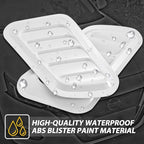 KaTur 1 Pair Universal Car ABS Decorative Air Flow Intake Scoop Turbo Bonnet Vent Cover Hood (White)
