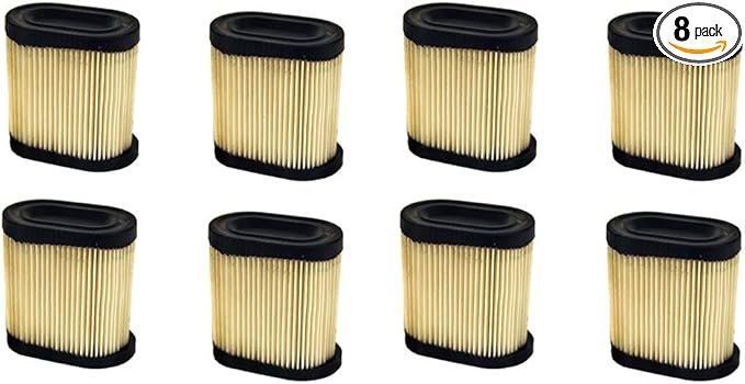 Set of 8 New Air Filter Fits MTD, Tecumseh, Fits Toro, White Outdoor LEV100, LEV115, LEV120, OVRM105, OVRM65, TVS115 Models Interchangeable With 30-031, 30031, 33331, 36905, 740083A, B105137