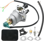 Anxingo 16100-ZE3-704 Carburetor with Air filter Kit, Replacement for DF7000 DFD7000 7000ES 9000ES 420CC DJ190N Enngine Generator, Replaces JF390-I-04B 16100-ZF6-D42