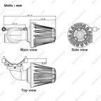 Big Sucker cone Air filter intake for harley air Cleaner Sportster Softail fatboy heritage dyna touring street road king Glide (Deep style -Black, Type C : Touring 08-16, Softail 16-17)