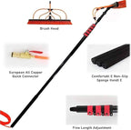 Spray Bar Kit Window Cleaning Brush, Outdoor Window Glass Solar Panel Cleaning,Extendable Cleaner For Greenhouse Roofs, Cleaning Photovoltaic And Solar Panels/35Cmbrushhead/12M/3,35cmbrushhead,10.8M/
