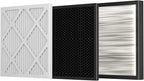 3-Stage Filtration Replacement Filters for M-T Air Scrubber, MERV-10 Pre-Filter, HEPA Filter & Carbon Filter Set (3 Pack) For Clean Air & Odor Control