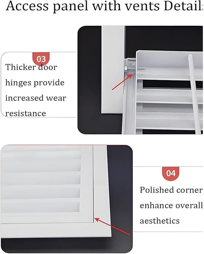 Decorative Return Air Grille Cover, Wall/Ceiling Vent Cover with Adjustable Design, Durables & Easy-to-Install for Home & Office, Cold Air Return Vent Cover(22x22in (56x56cm))