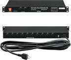 1U PDU Network Servers Surge Protector Power Distribution Unit 12-Outlet, 120V 20A, 3600 Joules 10KA,19″ Rack Mount Power Strip,Heavy-Duty 12AWG 16 ft Cord,w/AC Filter
