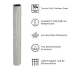 PATIKIL 40" L x 10" W Woven Wire Mesh, 250 Mesh 304 Stainless Steel Air Vent Filter Screen with Gloves for Window Security Vent Cover Filtration Animals Fence