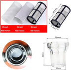 Sediment Filter Pressure Washer Filter - Stainless Steel 40Mesh Screen for Outdoor Gardening - 3/4 Inch Female Thread Connector
